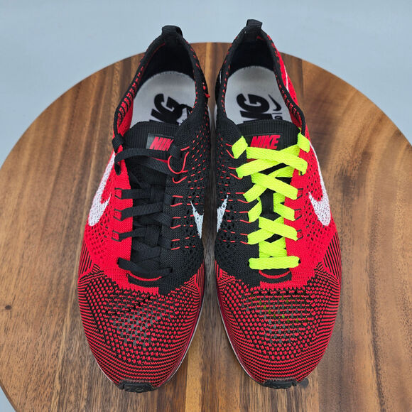 Nike Flyknit Racer Shoes Men\'s 7 University Red Black Running Athletic Sneakers main image 4